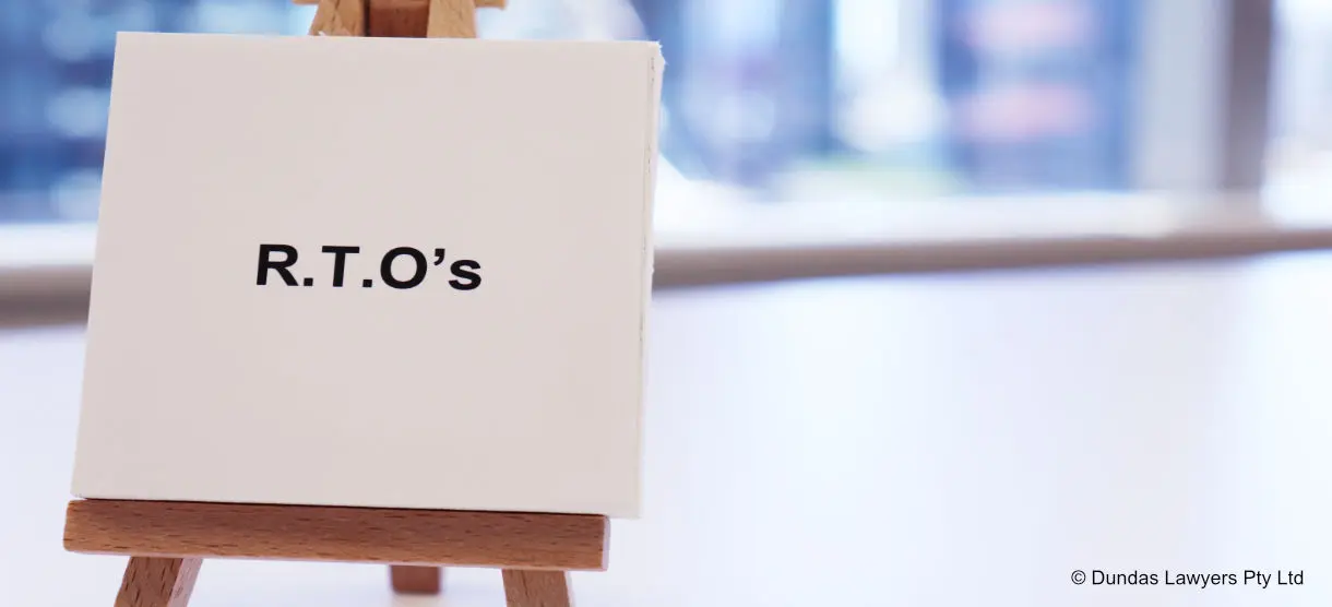 Registered training organisations (RTO's) law